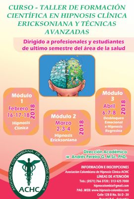 Curso - Taller de Formación Científica en Hipnosis Clínica Ericksoniana y Técnicas Avanzadas