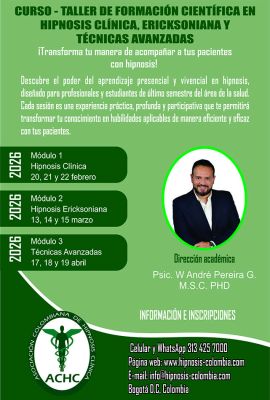 Curso - Taller de Formación Científica en Hipnosis Clínica Ericksoniana y Técnicas Avanzadas