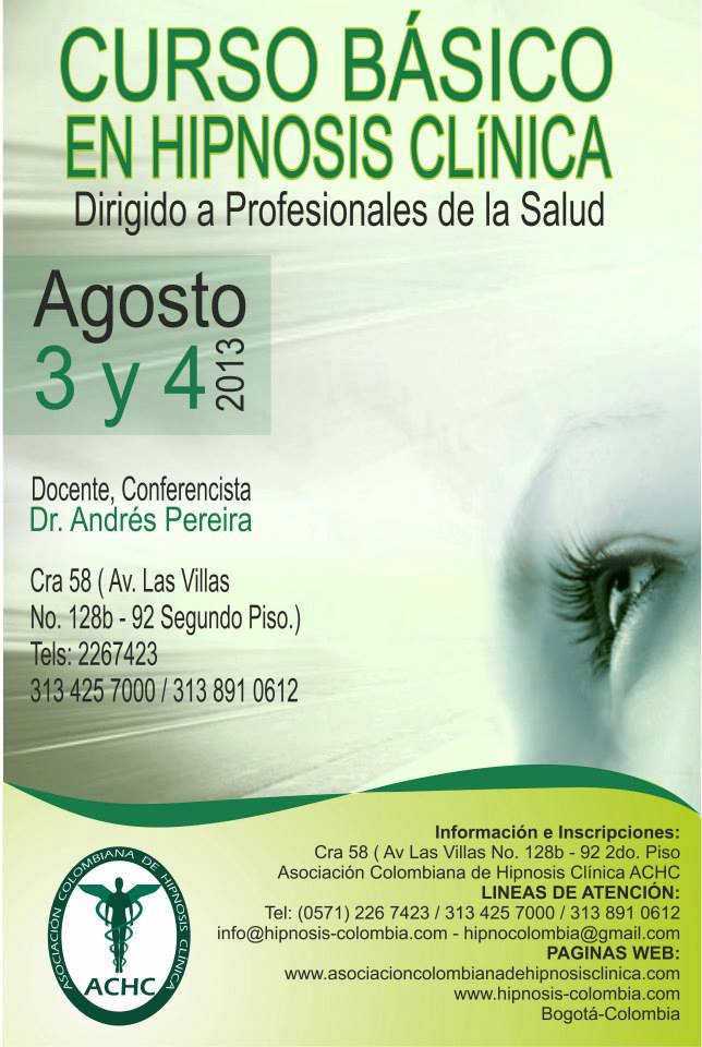 TABLOIDE 3 AGOSTO 2013 CURSO BASICO DE HIPNOSIS CLINICA